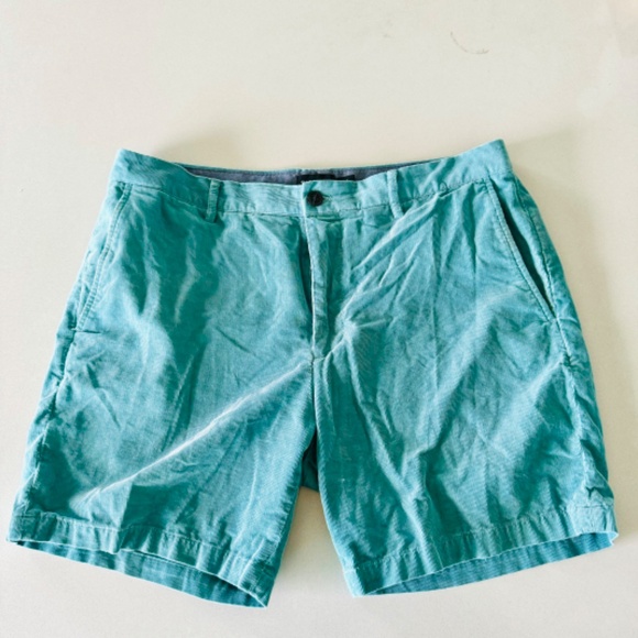 MENS CLUB MONACO Turquoise Blue Green Corduroy Baxter Fit Chino